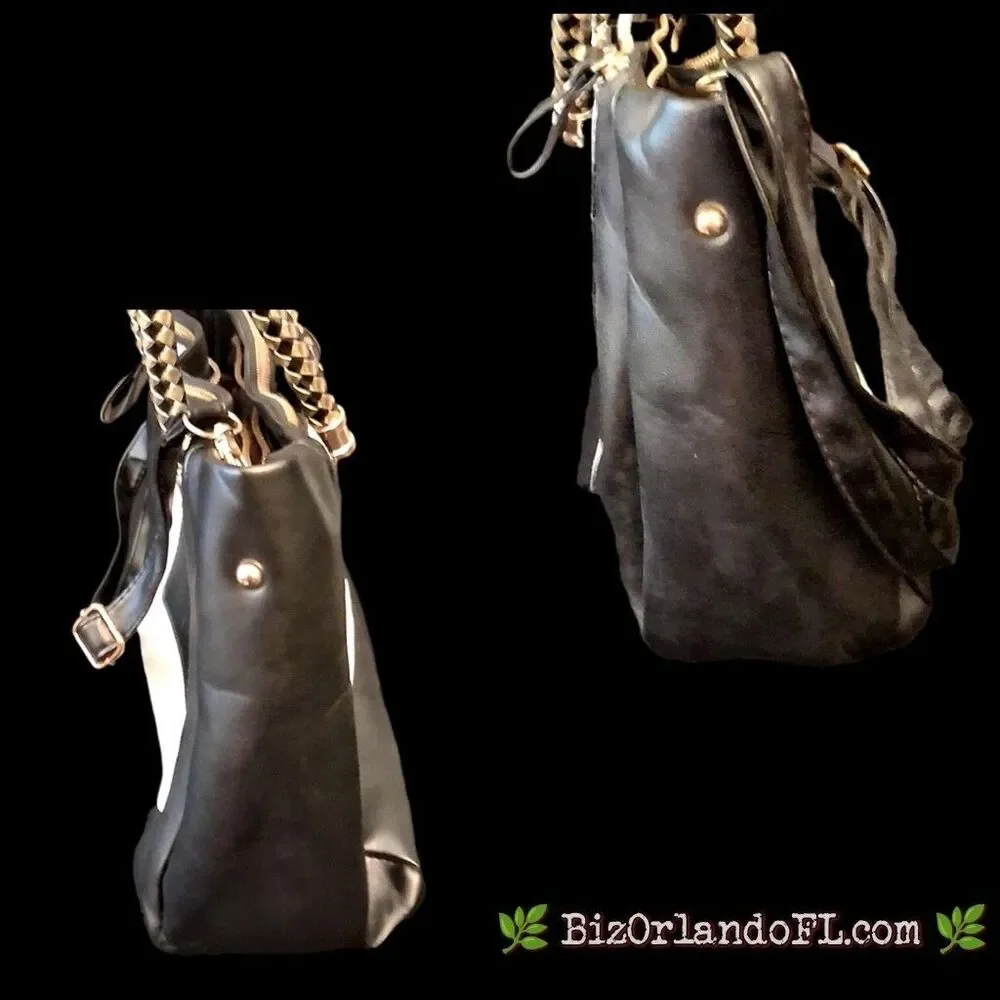 VINTAGE: Gillberry Women All-Match PU Leather Hand Messenger Bag (Black)